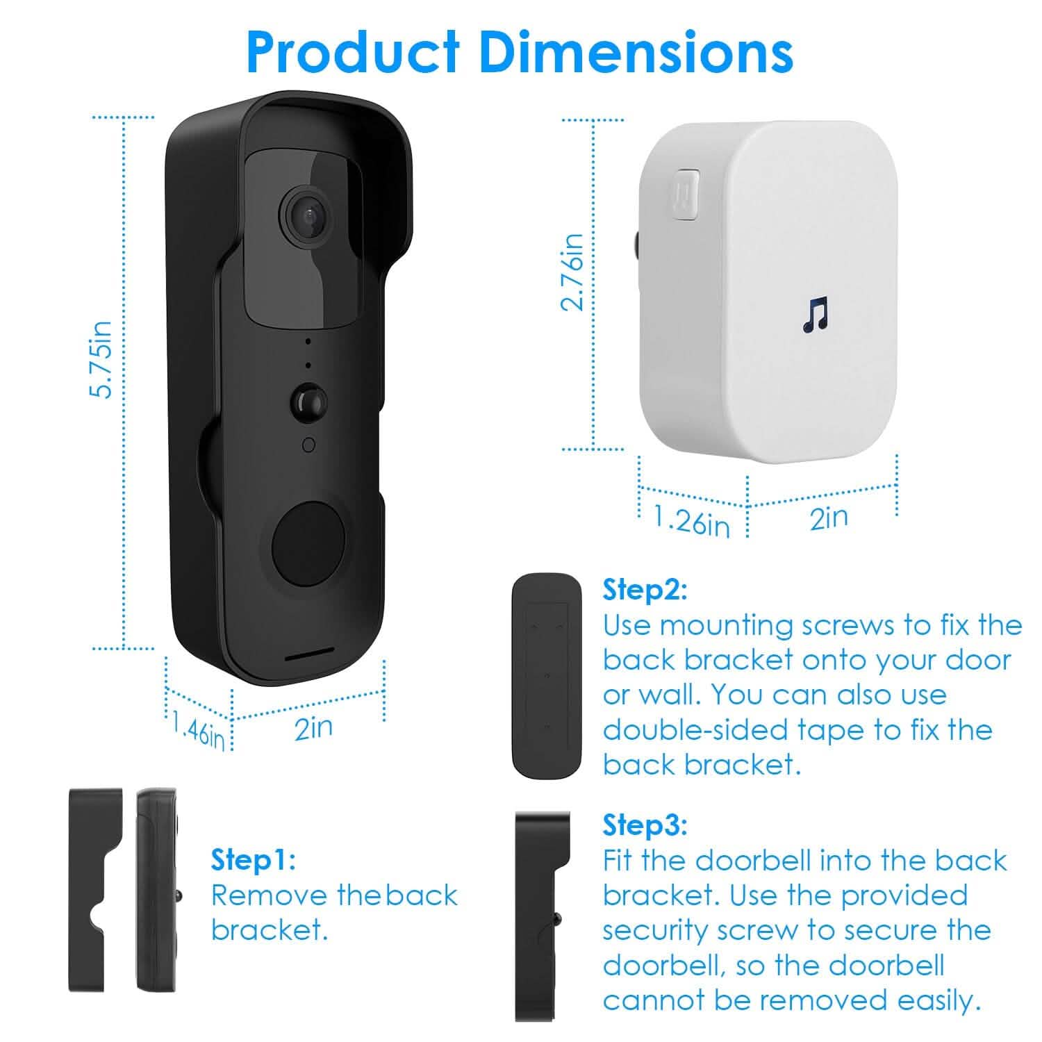 Wireless Smart WIFI Video Doorbell Two Way Audio Smart Home & Security - Tophatter Daily Deals