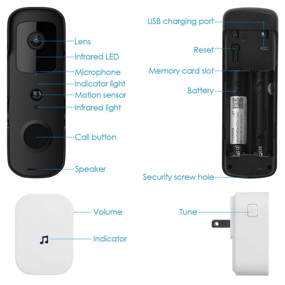 Wireless Smart WIFI Video Doorbell Two Way Audio Smart Home & Security - Tophatter Daily Deals