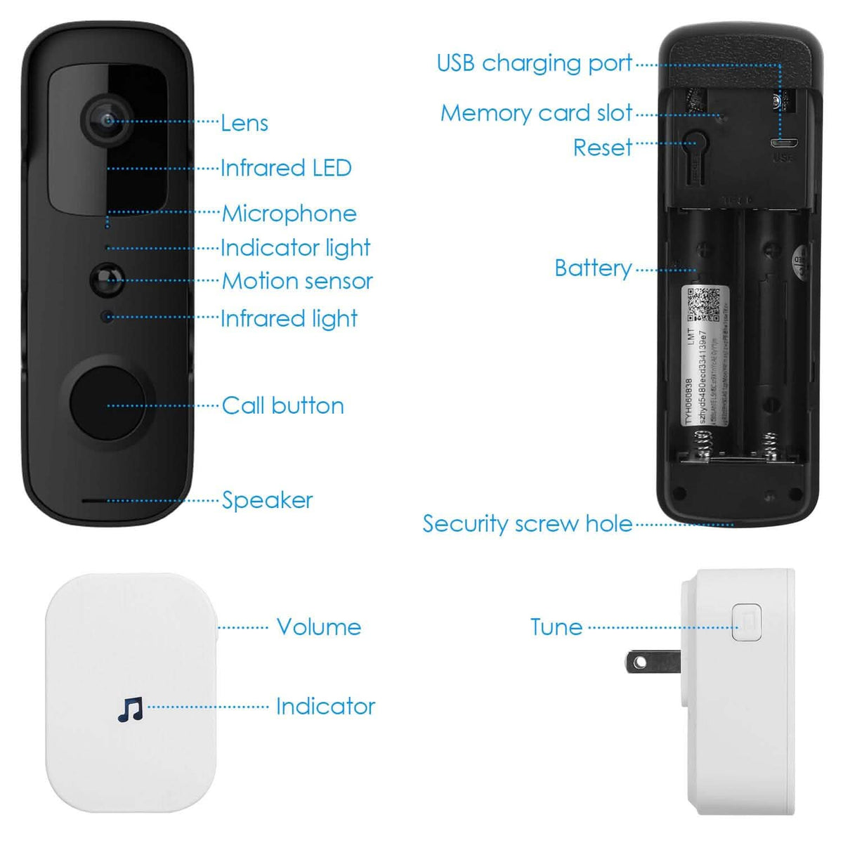 Wireless Smart WIFI Video Doorbell Two Way Audio Smart Home & Security - Tophatter Daily Deals