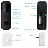 Wireless Smart WIFI Video Doorbell Two Way Audio Smart Home & Security - Tophatter Daily Deals