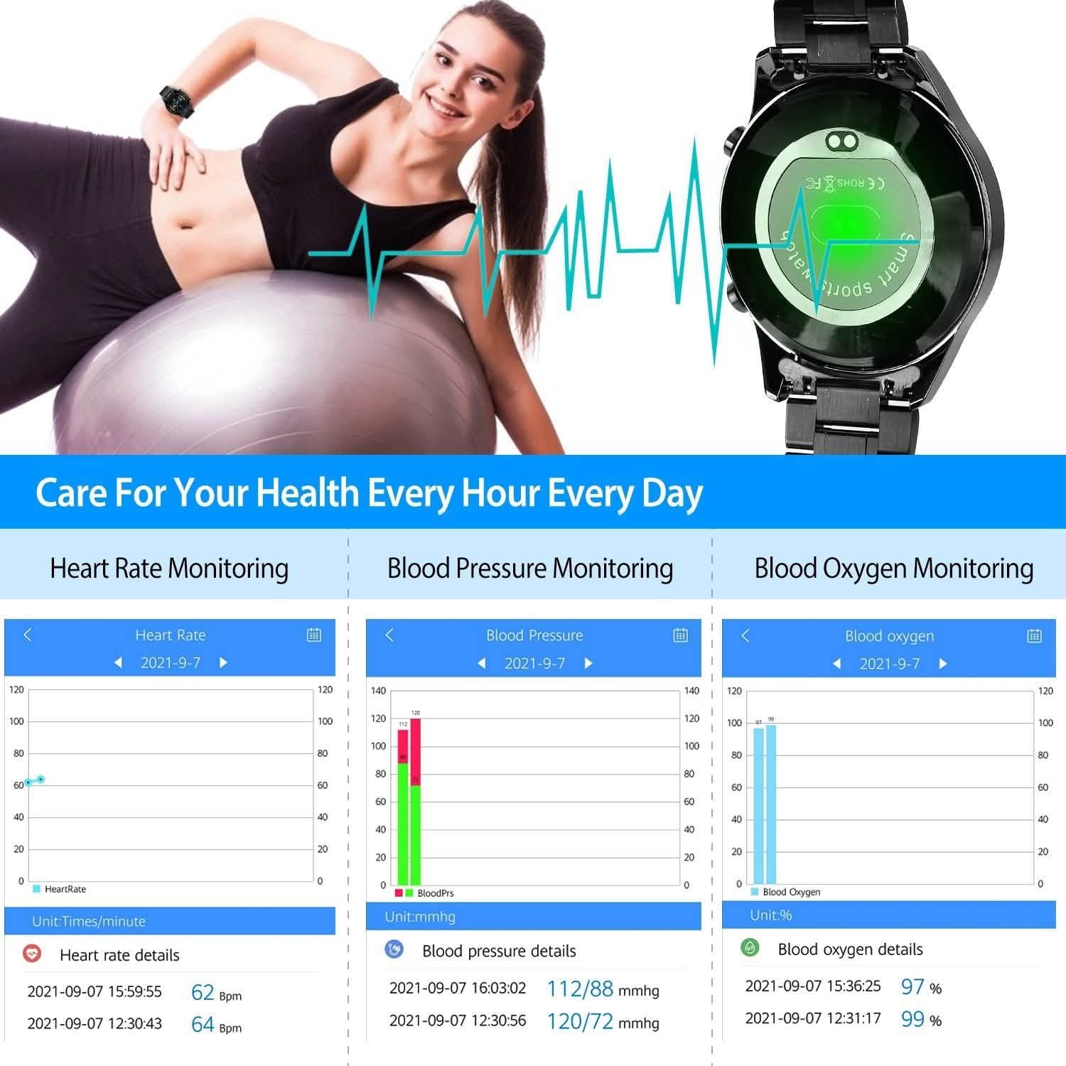 Wireless Smartwatch Fitness Tracker IP68 Waterproof Sport Bracelet Smart Watches - Tophatter Daily Deals