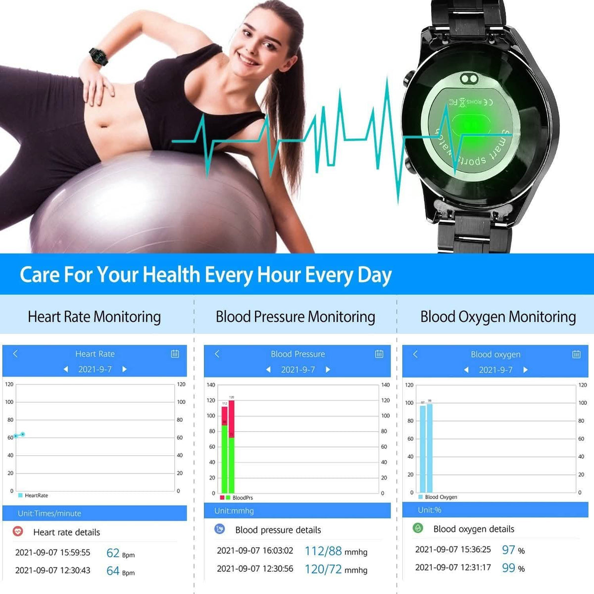 Wireless Smartwatch Fitness Tracker IP68 Waterproof Sport Bracelet Smart Watches - Tophatter Daily Deals