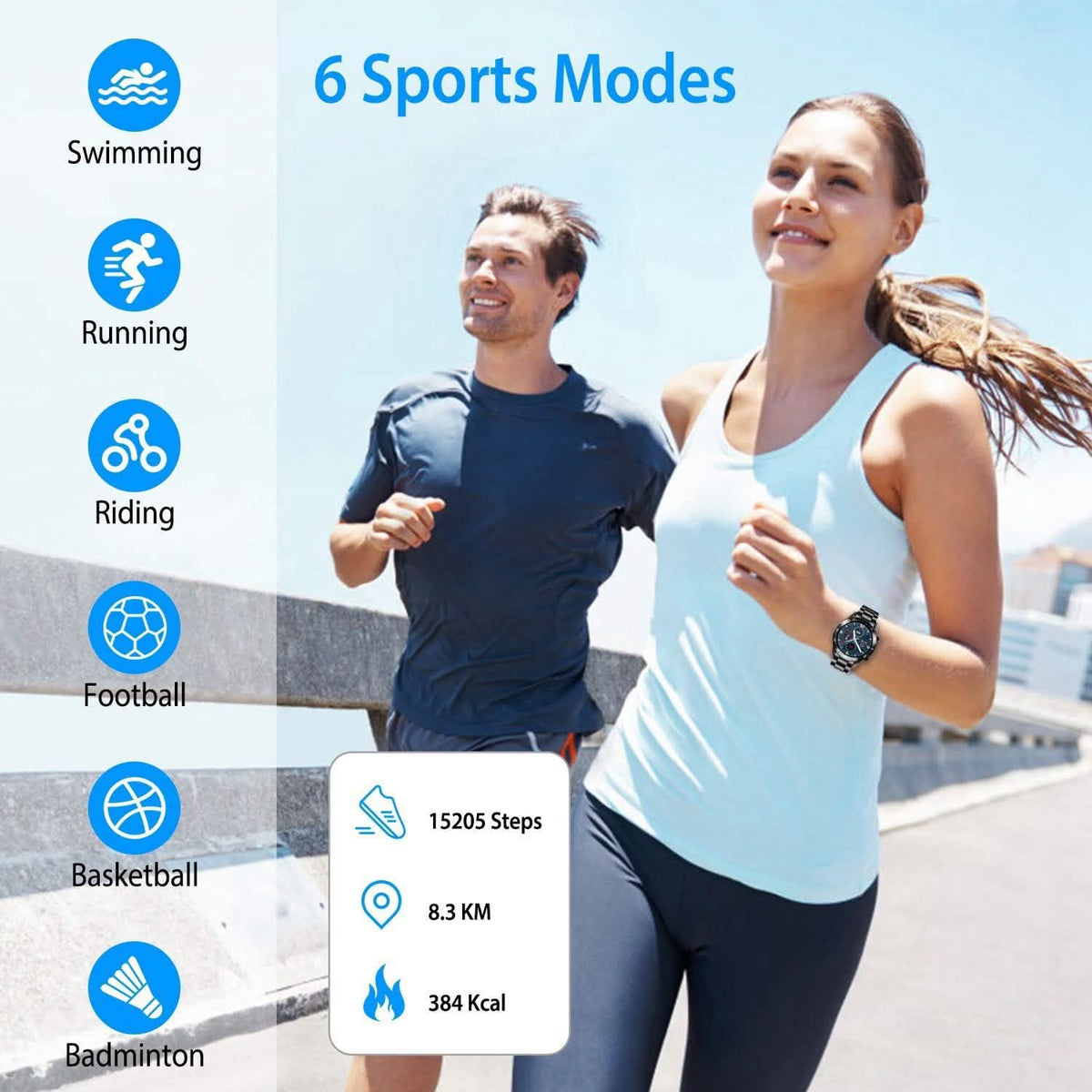 Wireless Smartwatch Fitness Tracker IP68 Waterproof Sport Bracelet Smart Watches - Tophatter Daily Deals