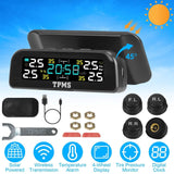 Wireless Solar Car Tire Pressure Monitoring System Auto Tire Pressure with Sensors Temperature Alarm Automotive - Tophatter Daily Deals