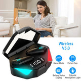 Wireless TWS 5.0 In-Ear Headphone Headset with Charging Case Low Latency Game Mode Headphones - Tophatter Daily Deals
