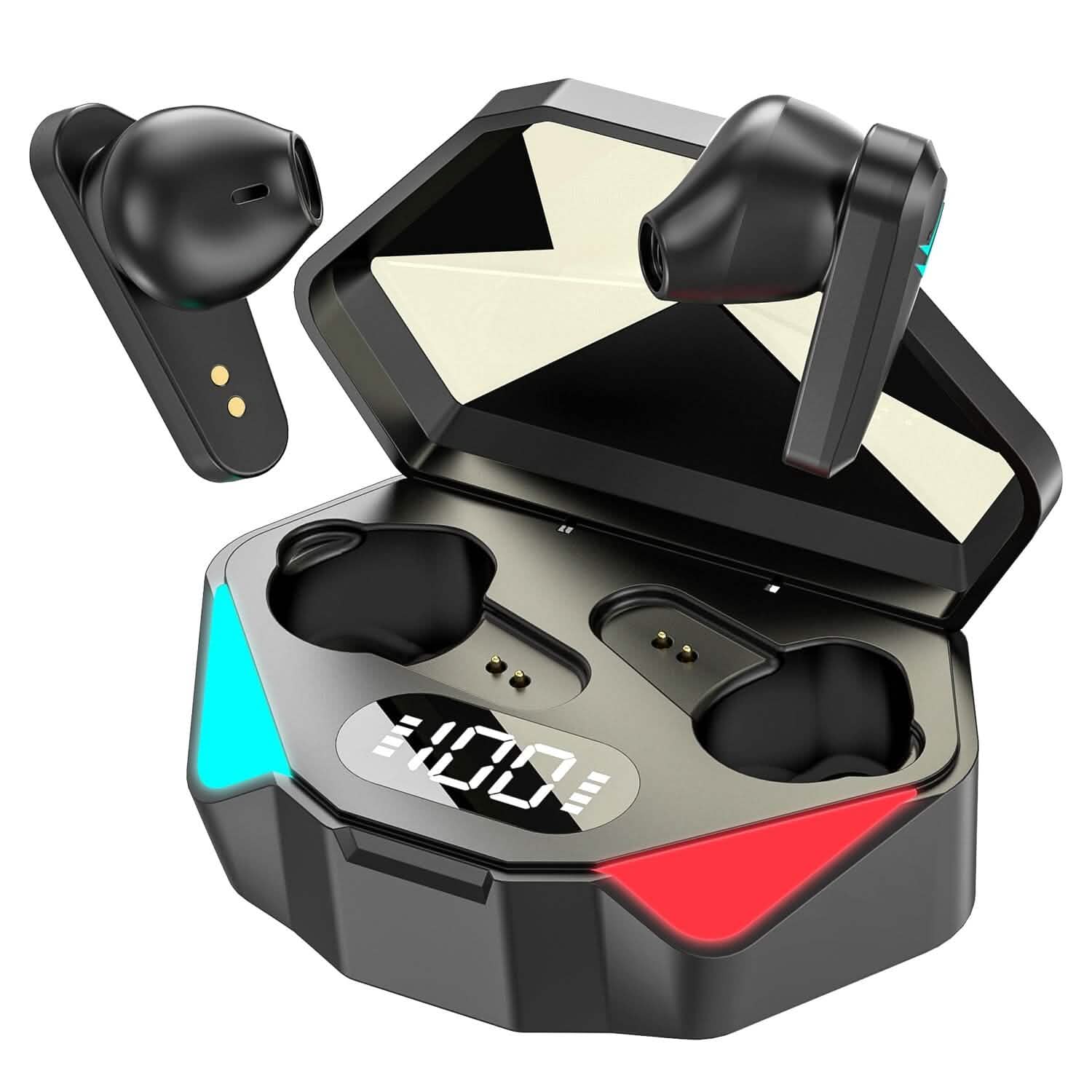 Wireless TWS 5.0 In-Ear Headphone Headset with Charging Case Low Latency Game Mode Headphones - Tophatter Daily Deals