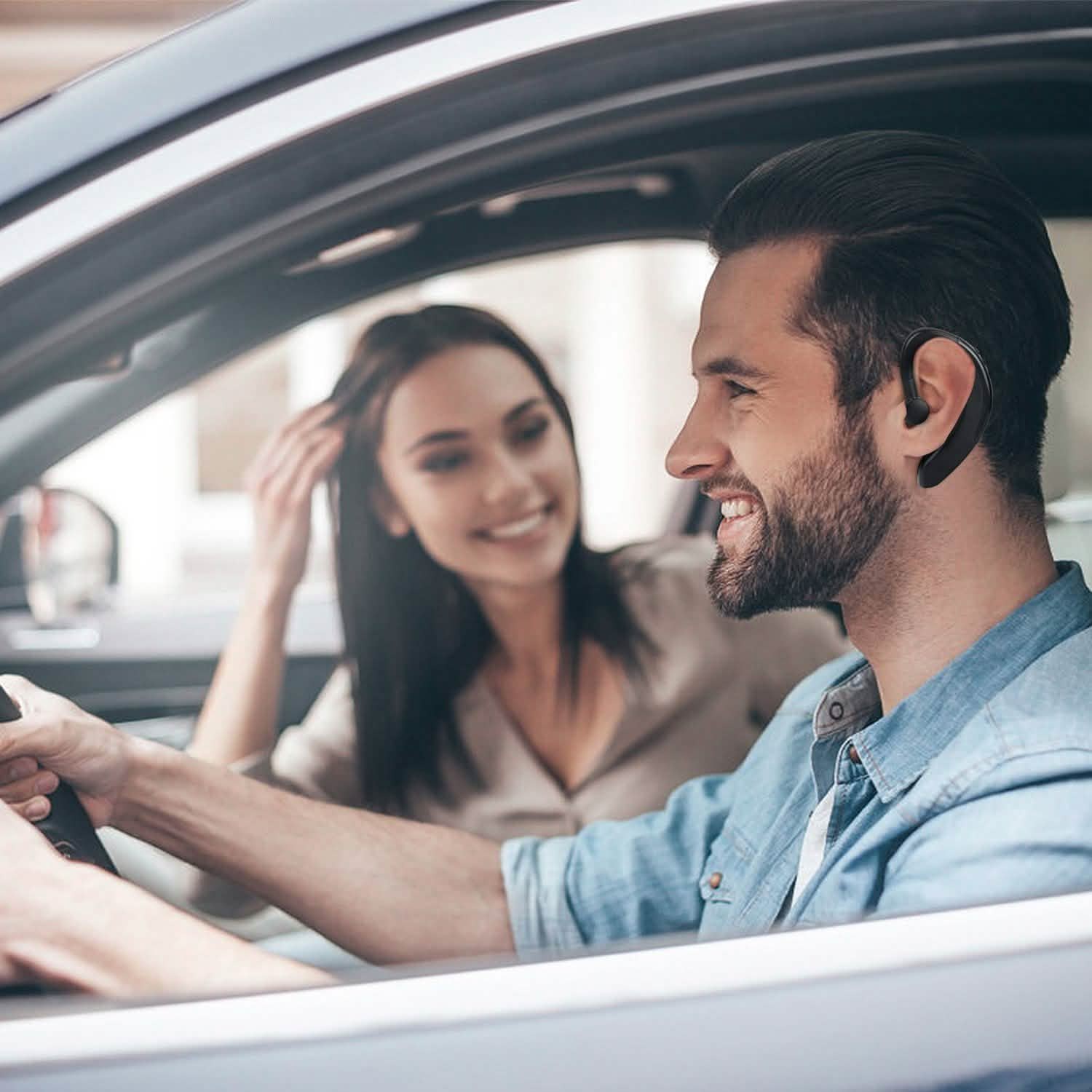 Wireless V5.0 Earpiece Noise Cancelling Driving Earbud Mobile Accessories - Tophatter Daily Deals