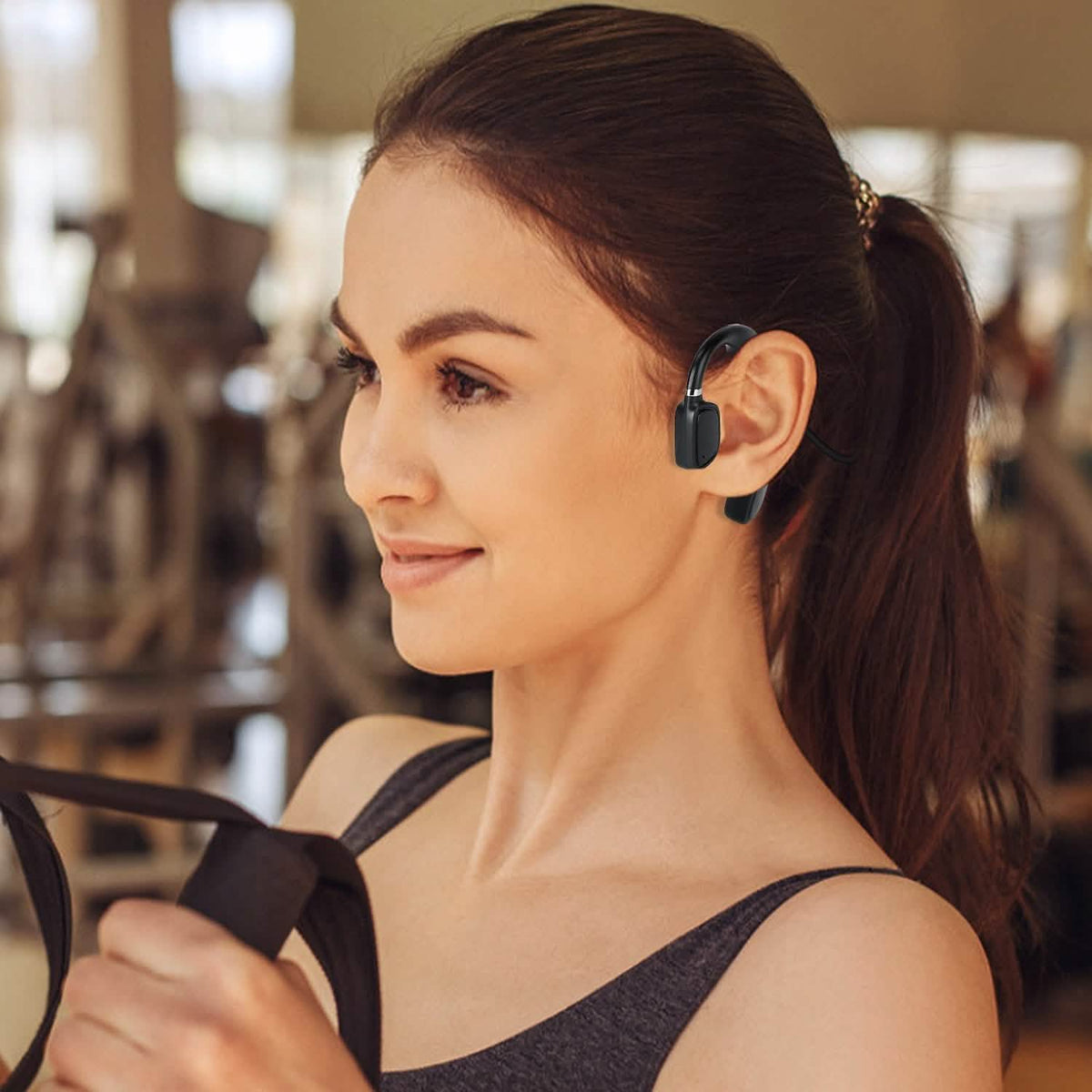 Wireless V5.1 Open-Ear Bone Conduction Earphones Headphones - Tophatter Daily Deals