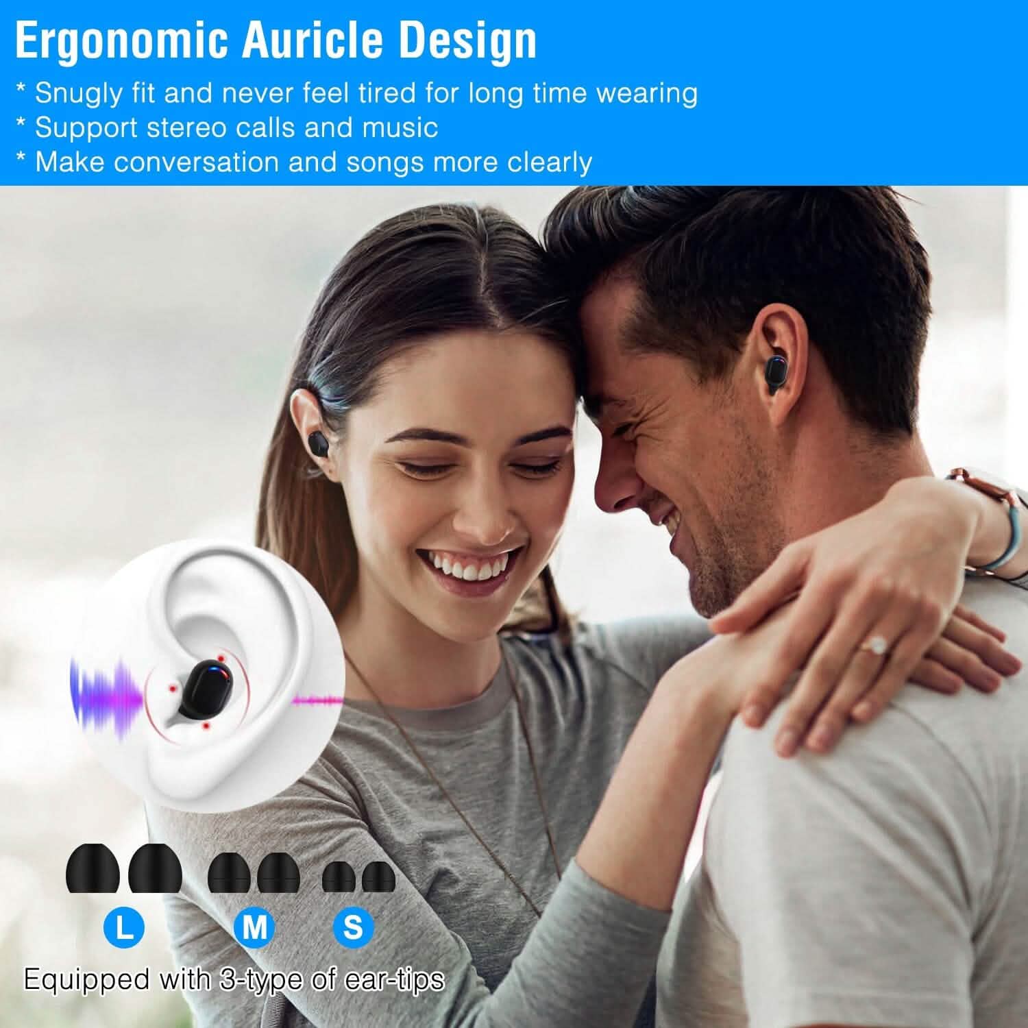 Wireless V5.3 TWS Earbuds In-Ear Stereo Headset Headphones - Tophatter Daily Deals