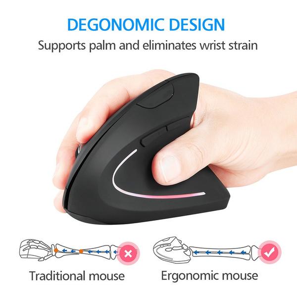 Wireless Vertical Gaming Mice Gaming Mouse - Tophatter Daily Deals
