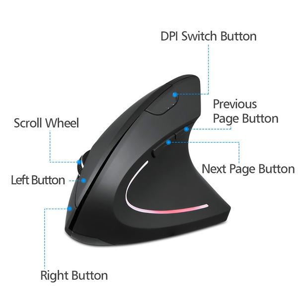 Wireless Vertical Gaming Mice Gaming Mouse - Tophatter Daily Deals