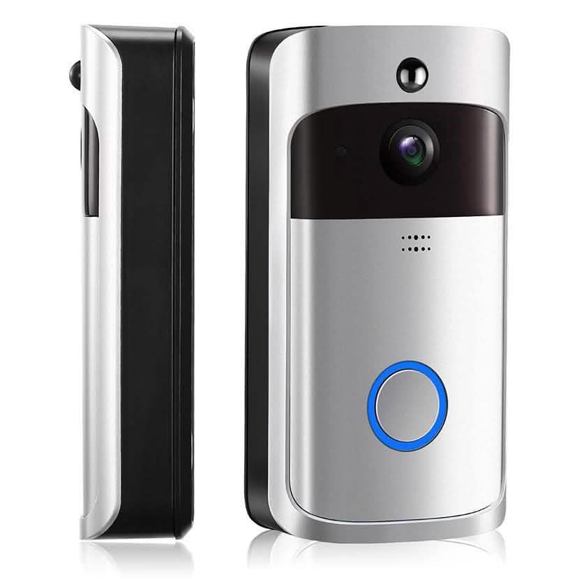 Wireless Video Doorbell 720 HD Wifi Security Camera Silver Smart Home & Security - Tophatter Daily Deals