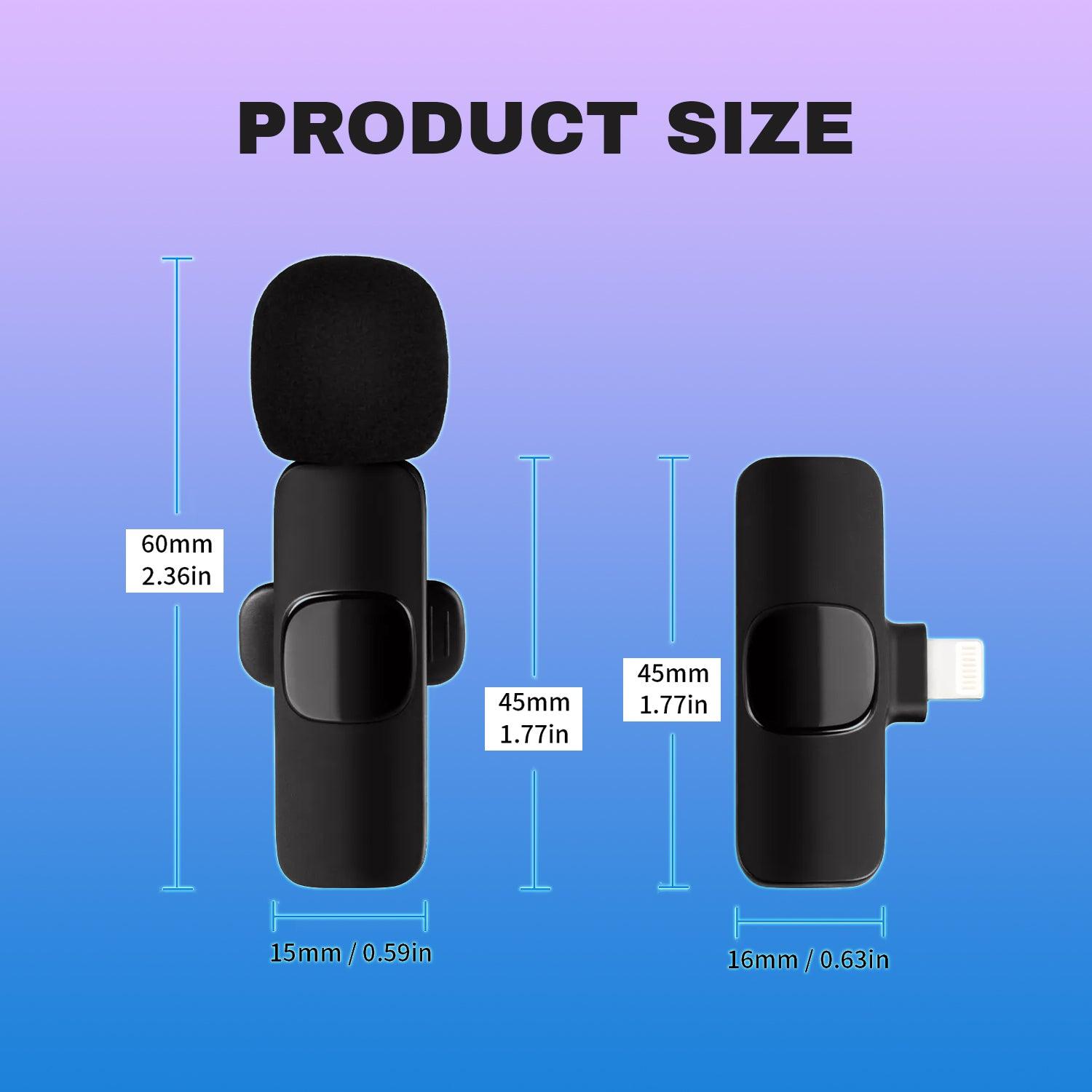 Wireless Mini Microphone - Lavalier Microphone Mic Phone For iPhone Type C Recording Vlog Accessories - Tophatter Daily Deals