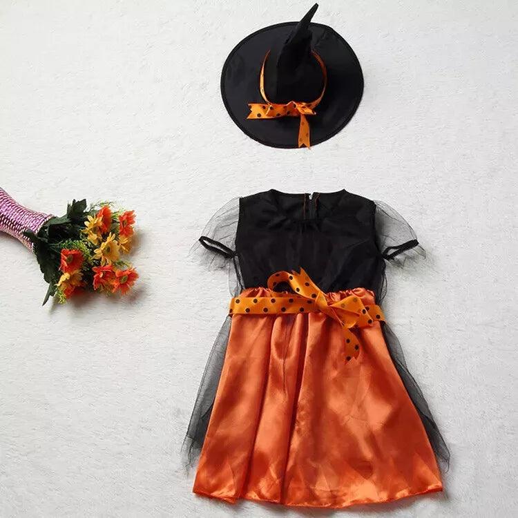 Witch Halloween Costume - Girls Witches Hat Costume Set Kids Fancy Dress Witch Cosplay Outfit UK Festive & Franchise - Tophatter Daily Deals