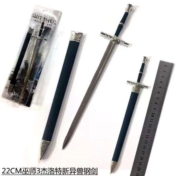 The Witcher Geralt Steel Sword Collectible (22cm) Collectible Replica - Tophatter Daily Deals