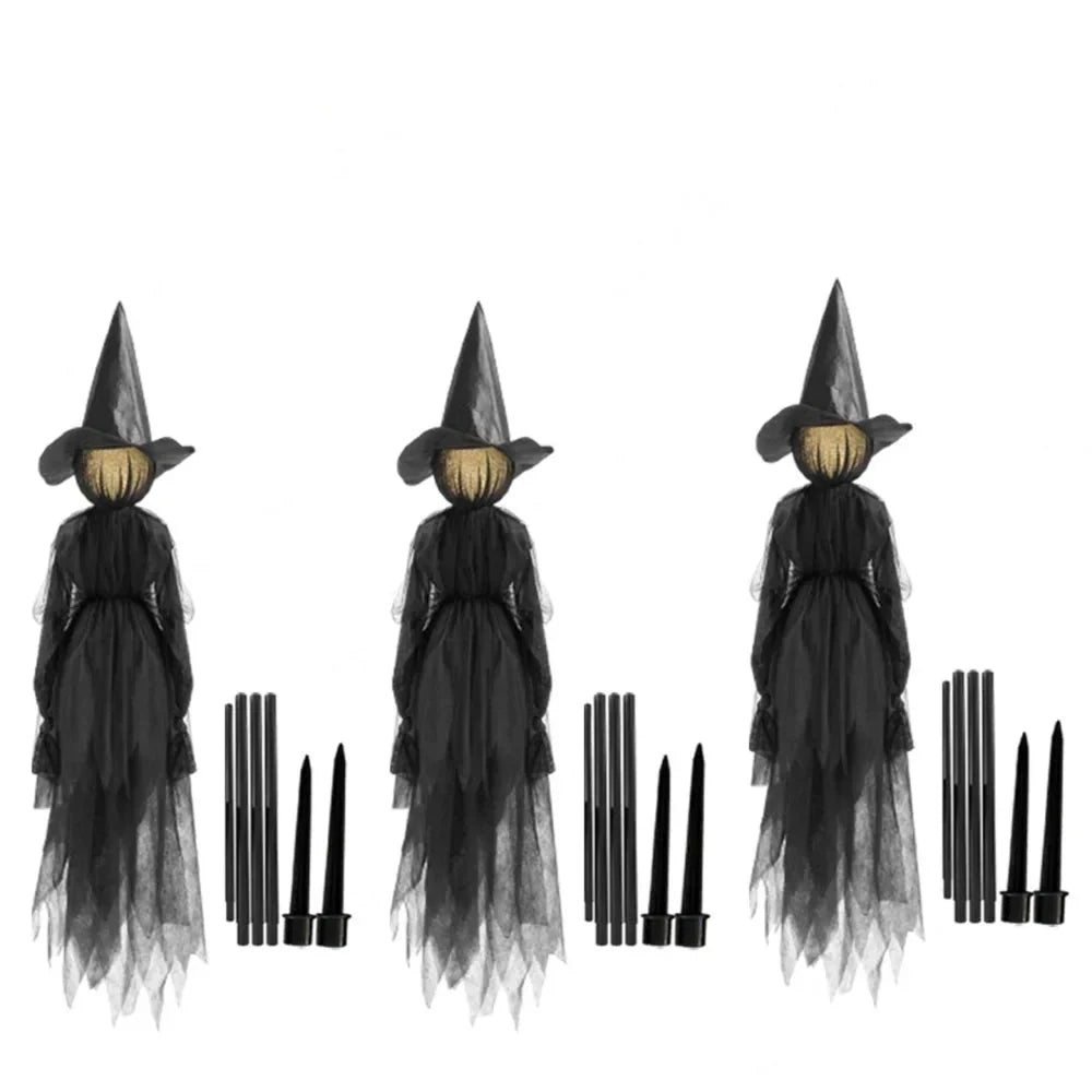 Halloween Witches Light Up Trio Decoration Fall 2025 Black-3PCS - Tophatter Daily Deals