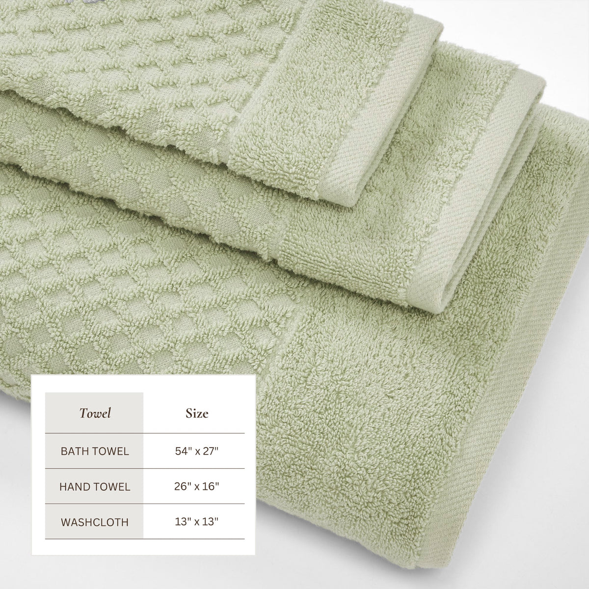Cotton Diamond Waffle Weave Bath Towel Set - Grayson Collection Bath - Tophatter Daily Deals