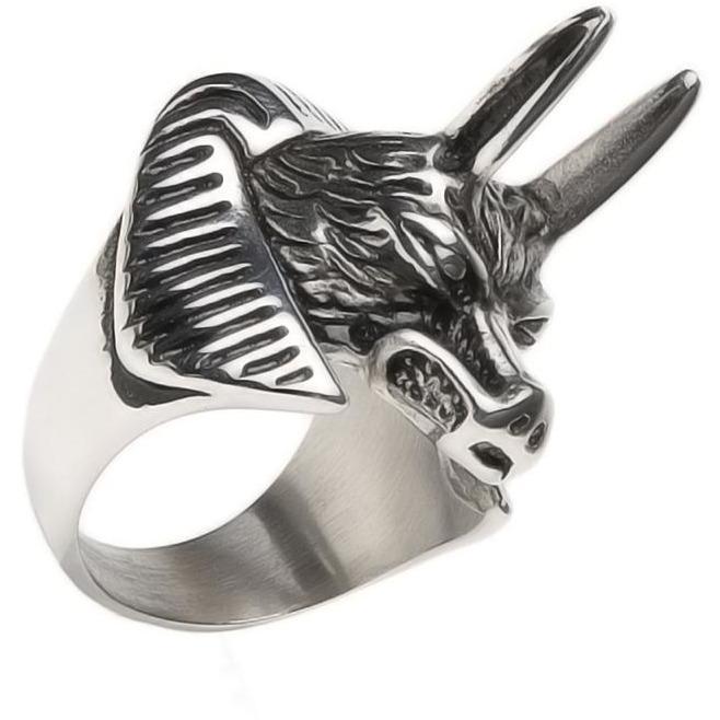 Wolf Head Full Stainless Steel Women's Self Defense Ring Self Defense Jewelry - Tophatter Daily Deals
