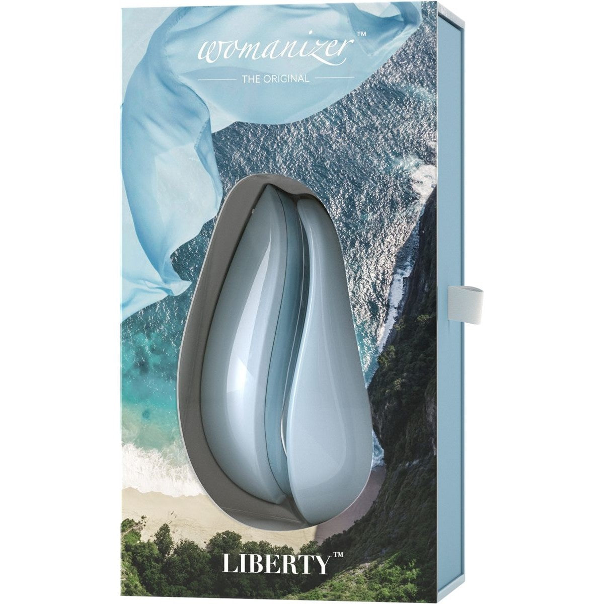 Womanizer Liberty Clitoral Stimulator in Powder Blue Clitoral Stimulator - Tophatter Daily Deals