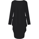 Woman's Long Sleeve Loose Pocket Oversize Tunic Dress Women's Dresses - Tophatter Daily Deals