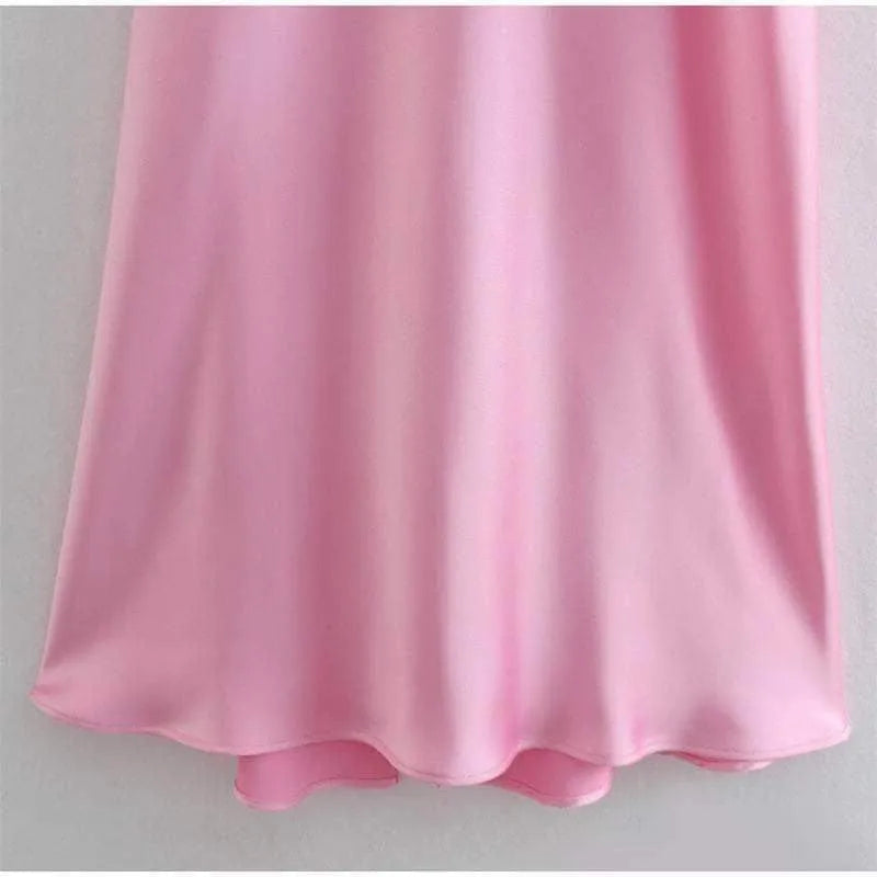 Satin Sleeveless Camisole Dress: Elegant Backless Summer Style 👗 Dresses - Tophatter Daily Deals