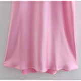 Satin Sleeveless Camisole Dress: Elegant Backless Summer Style 👗 Dresses - Tophatter Daily Deals