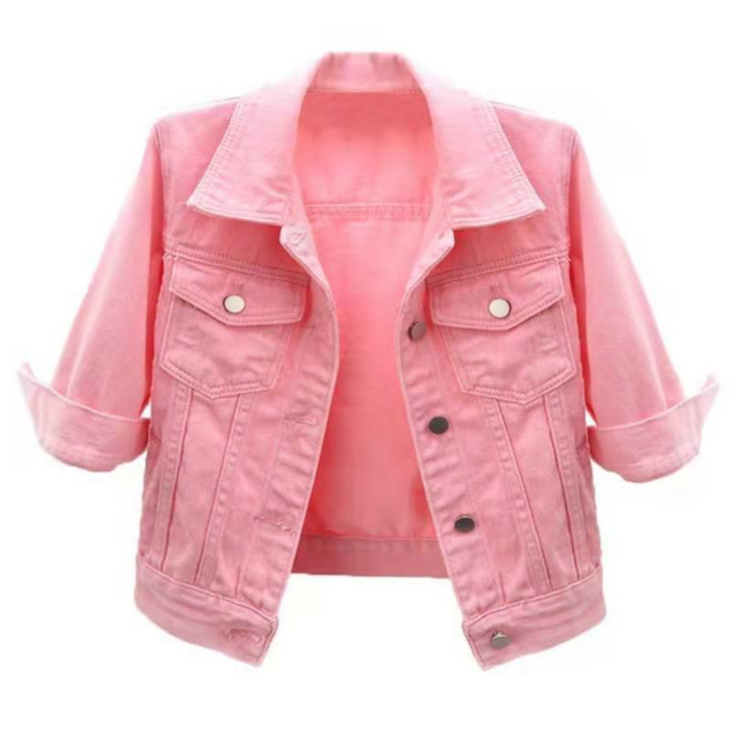 Women Colorful Denim Jacket Coats & Jackets - Tophatter Daily Deals