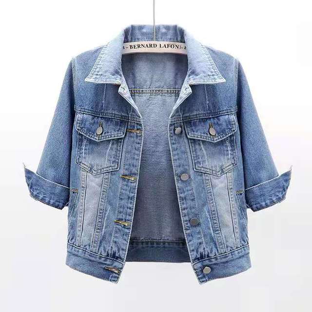 Women Colorful Denim Jacket Light Blue Coats & Jackets - Tophatter Daily Deals