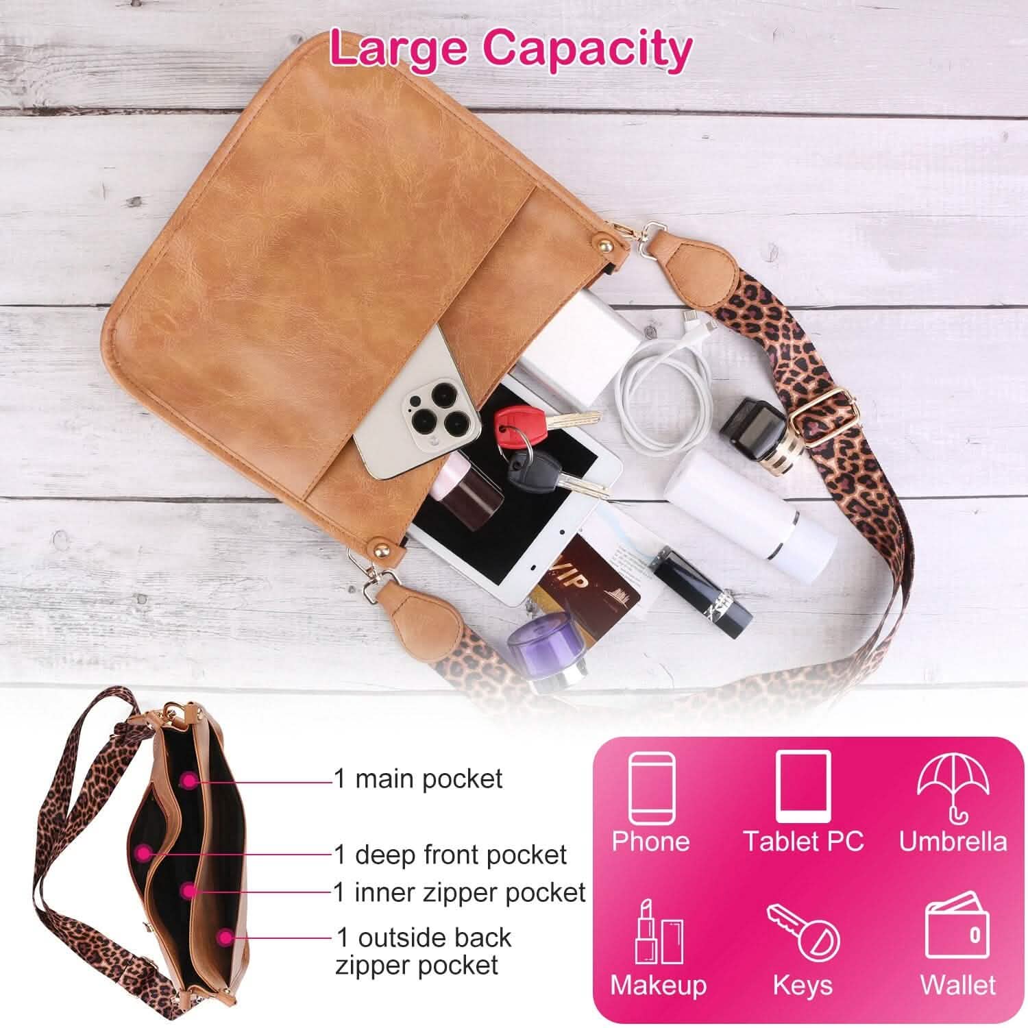 Women Fashion Leather Crossbody Bag Handbags & Wallets - Tophatter Daily Deals