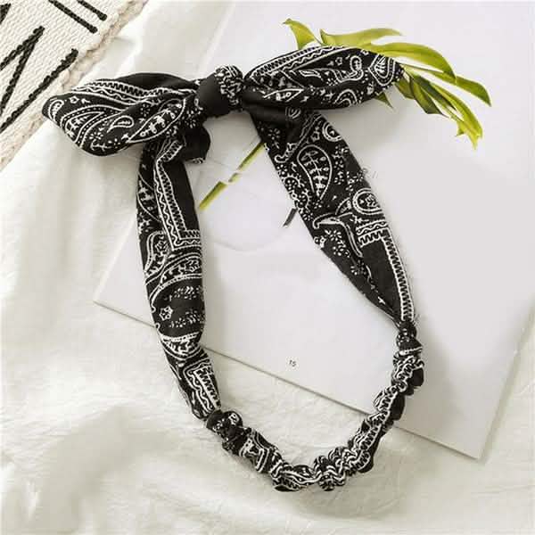 Women Fashion Sweet Retro Print Headbands Black Headbands & Hair Accessories - Tophatter Daily Deals