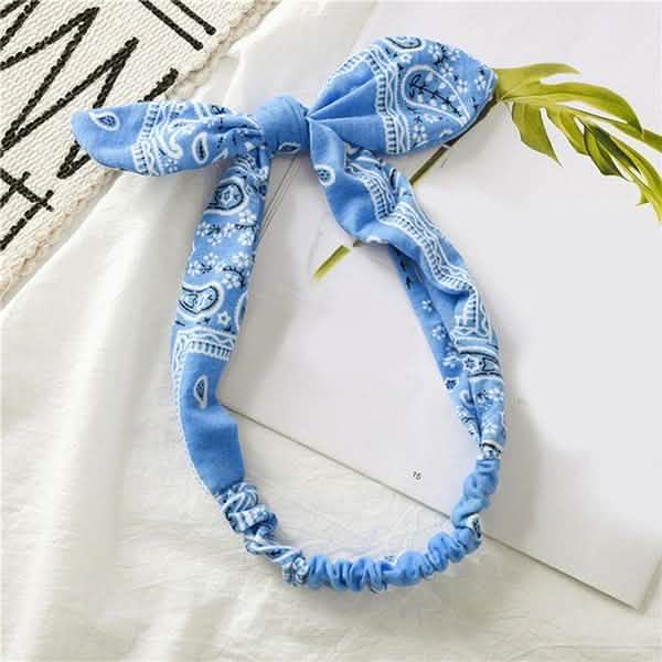 Women Fashion Sweet Retro Print Headbands Blue Headbands & Hair Accessories - Tophatter Daily Deals