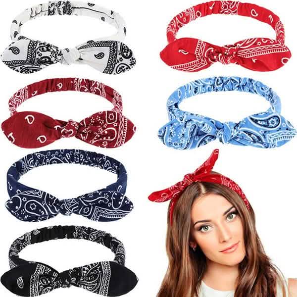 Women Fashion Sweet Retro Print Headbands Headbands & Hair Accessories - Tophatter Daily Deals
