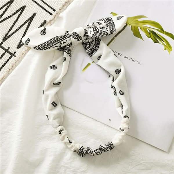 Women Fashion Sweet Retro Print Headbands White Headbands & Hair Accessories - Tophatter Daily Deals