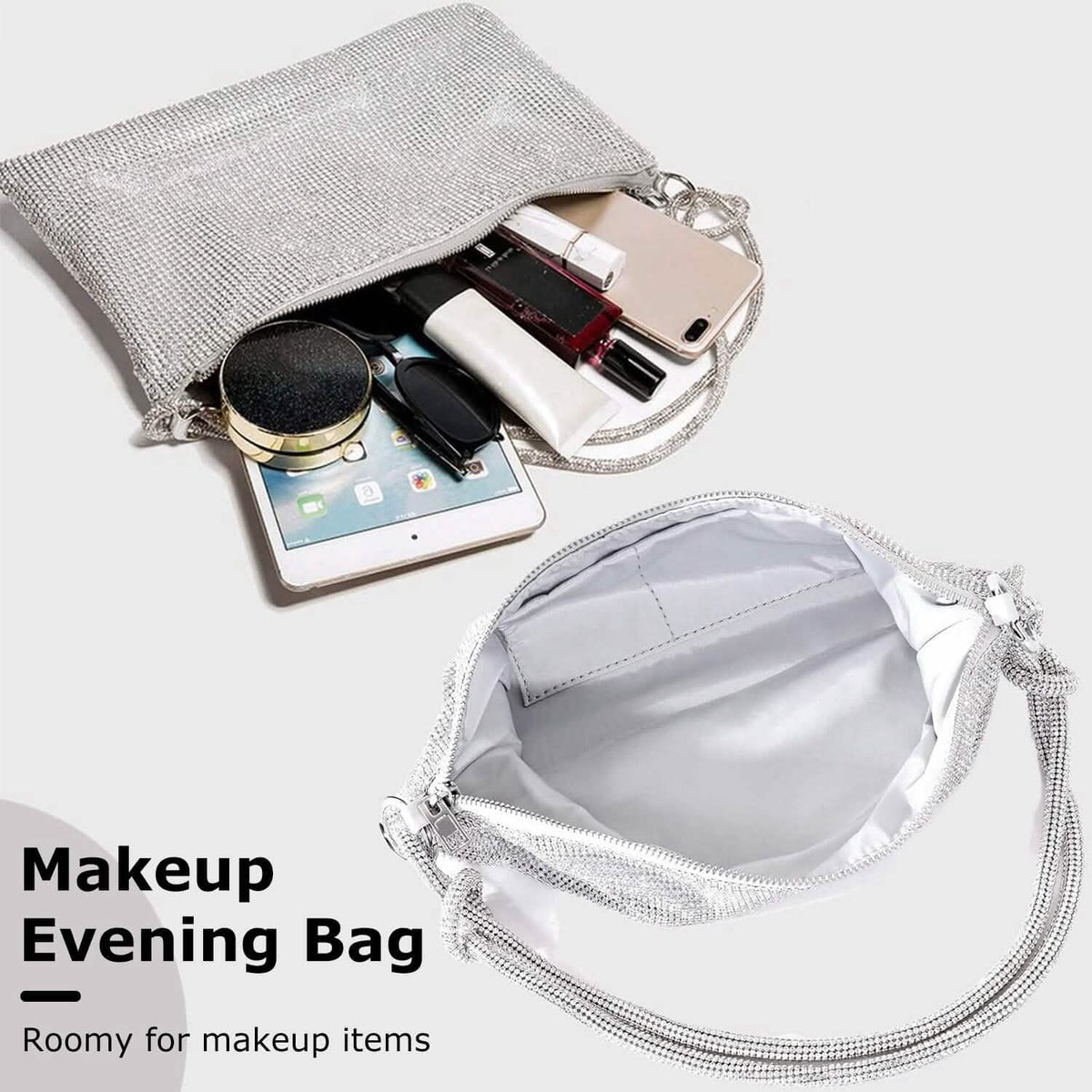 Women Glitter Evening Bags Shiny Rhinestone Handbag Purses Handbags & Wallets - Tophatter Daily Deals