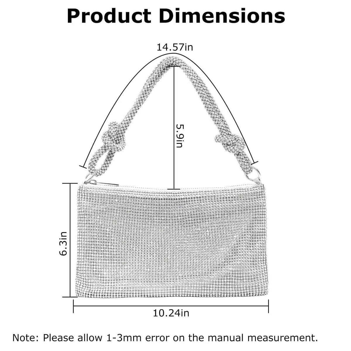 Women Glitter Evening Bags Shiny Rhinestone Handbag Purses Handbags & Wallets - Tophatter Daily Deals