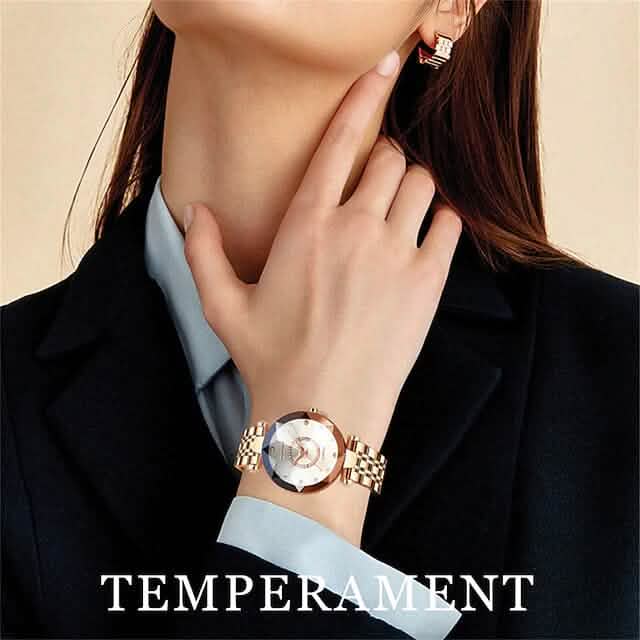 Women Golden and Silver Classic Quartz Watch Watches - Tophatter Daily Deals