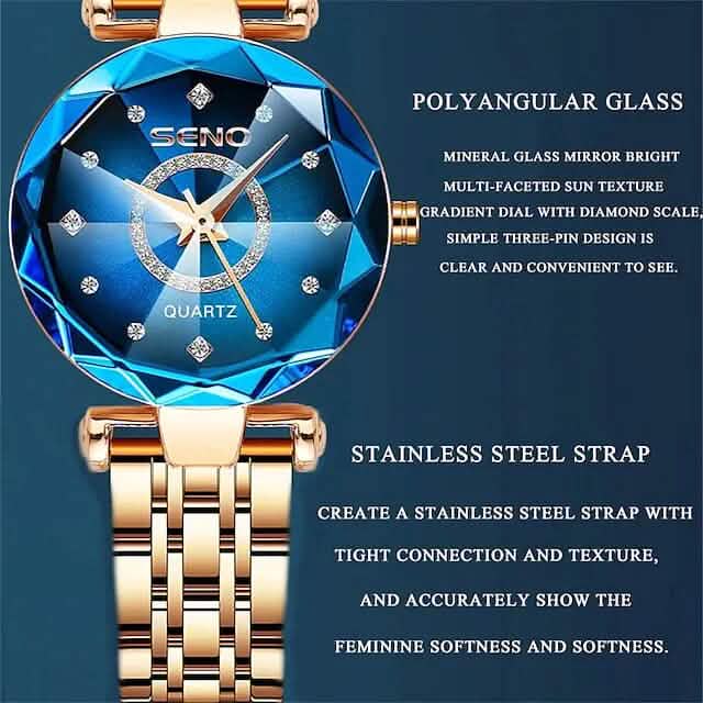 Women Golden and Silver Classic Quartz Watch Watches - Tophatter Daily Deals