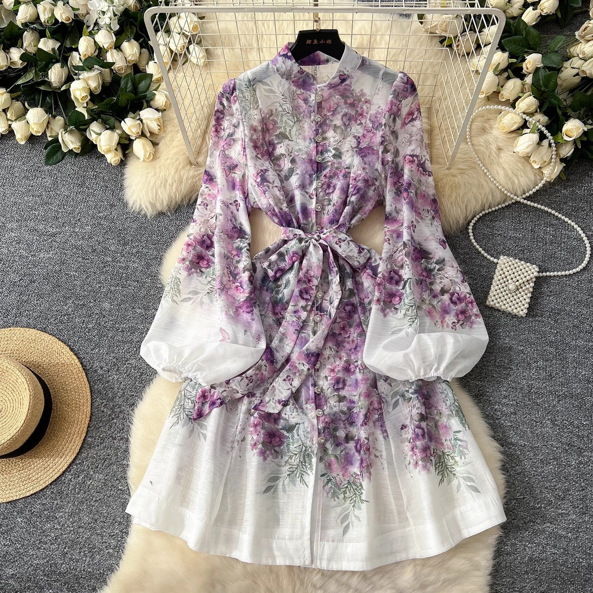 Women Holiday Gorgeous Floral Organza Mini Dress Mini Dresses - Tophatter Daily Deals