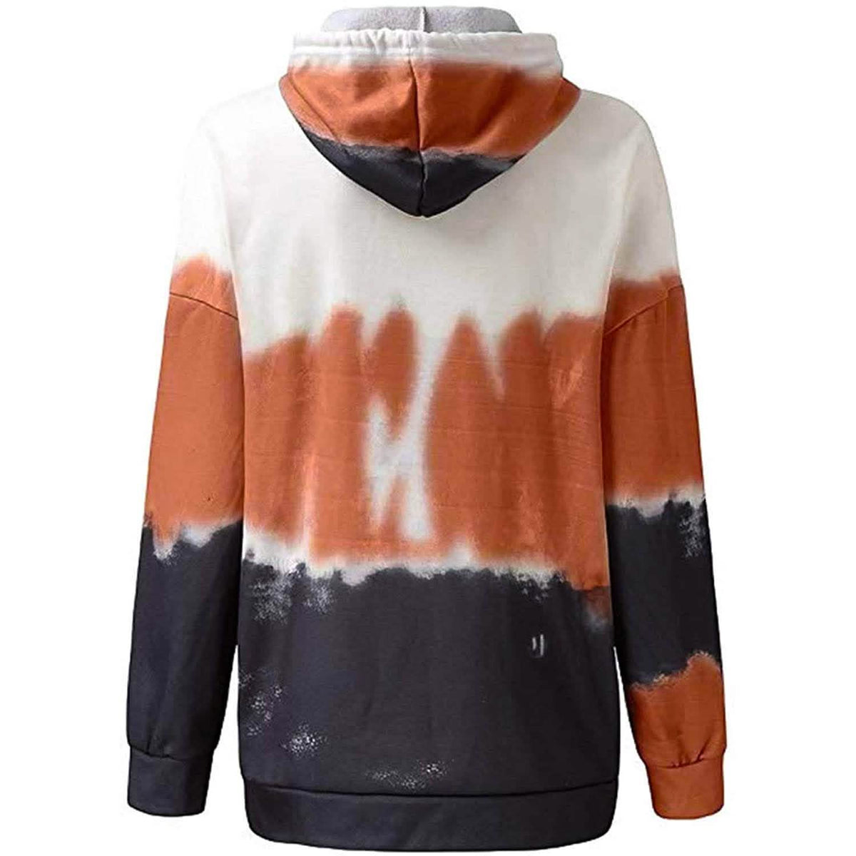 Women Hoodies Tops Tie Dye Printed Long Sleeve Drawstring Pullover Sweatshirts with Pocket Women's Tops - Tophatter Daily Deals