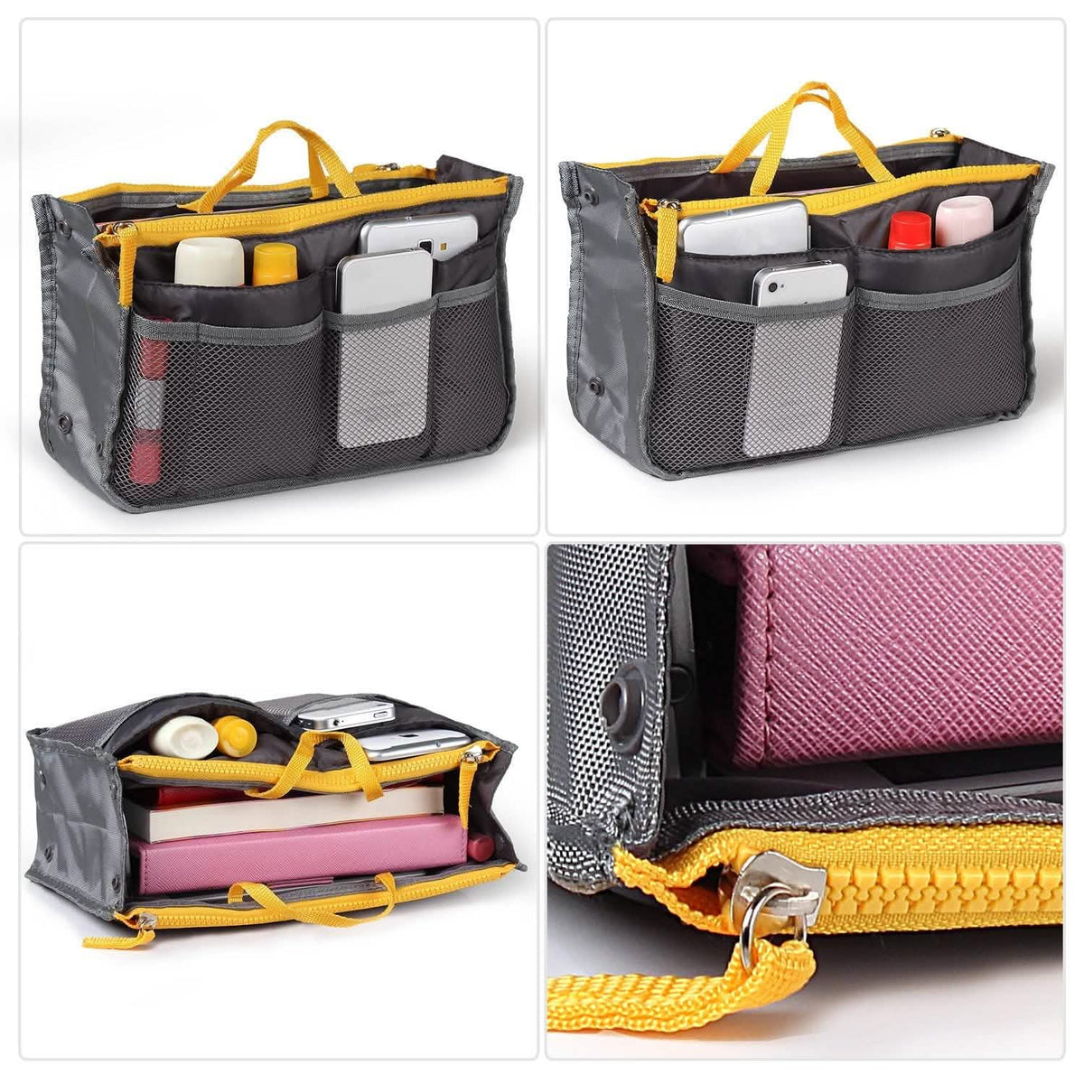 Women Lady Travel Insert Handbag Organizer Makeup Bags Storage & Organization - Tophatter Daily Deals