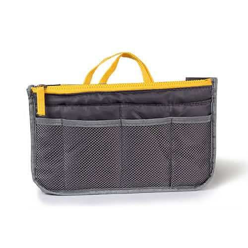 Women Lady Travel Insert Handbag Organizer Makeup Bags Gray Storage & Organization - Tophatter Daily Deals
