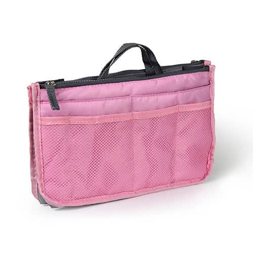 Women Lady Travel Insert Handbag Organizer Makeup Bags Pink Storage & Organization - Tophatter Daily Deals