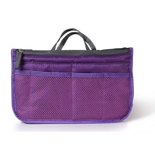 Women Lady Travel Insert Handbag Organizer Makeup Bags Purple Storage & Organization - Tophatter Daily Deals