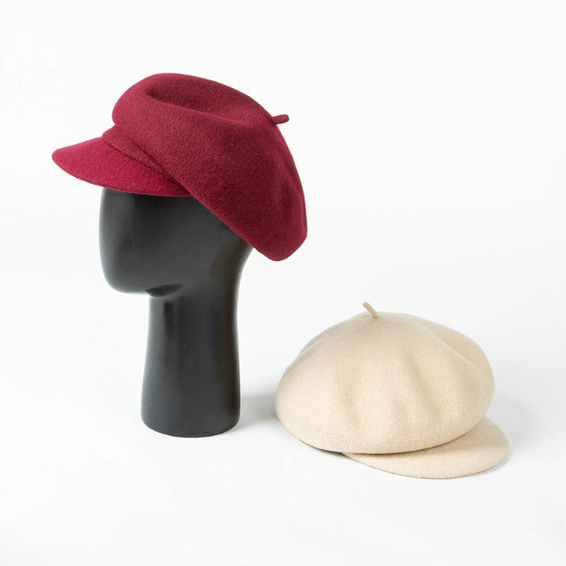 Women Leisure Painter Hat 100% Wool Berets Cap - Tophatter Daily Deals