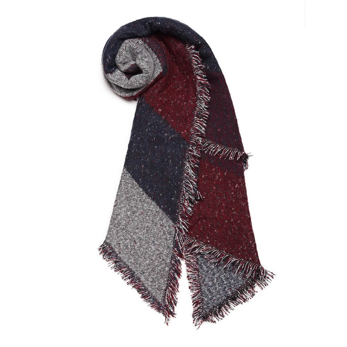 Women Long Soft Knitted Shawl Extra Thick Plaid Blanket Wrap Cape Women's Outerwear - Tophatter Daily Deals