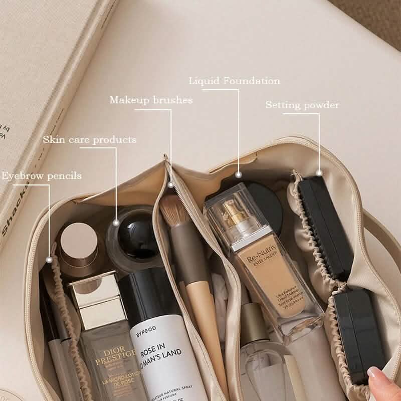 Women Makeup Organizer Toiletry Leather Bag Beauty & Personal Care - Tophatter Daily Deals