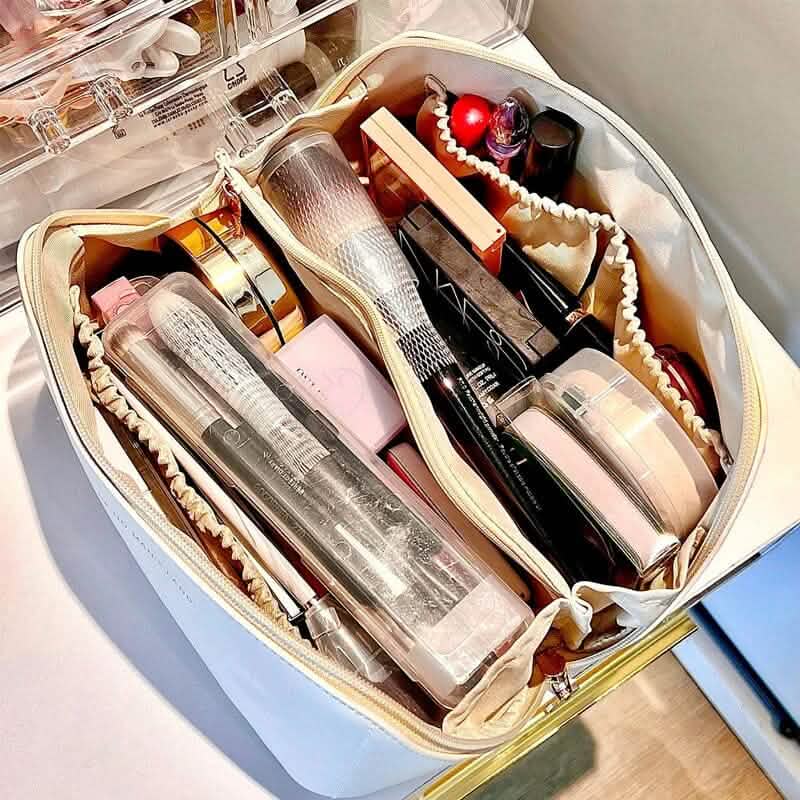 Women Makeup Organizer Toiletry Leather Bag Beauty & Personal Care - Tophatter Daily Deals