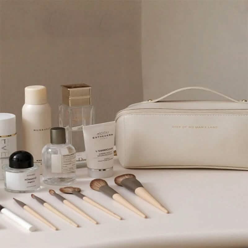 Women Makeup Organizer Toiletry Leather Bag Beauty & Personal Care - Tophatter Daily Deals