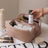 Women Makeup Organizer Toiletry Leather Bag Pink Beauty & Personal Care - Tophatter Daily Deals