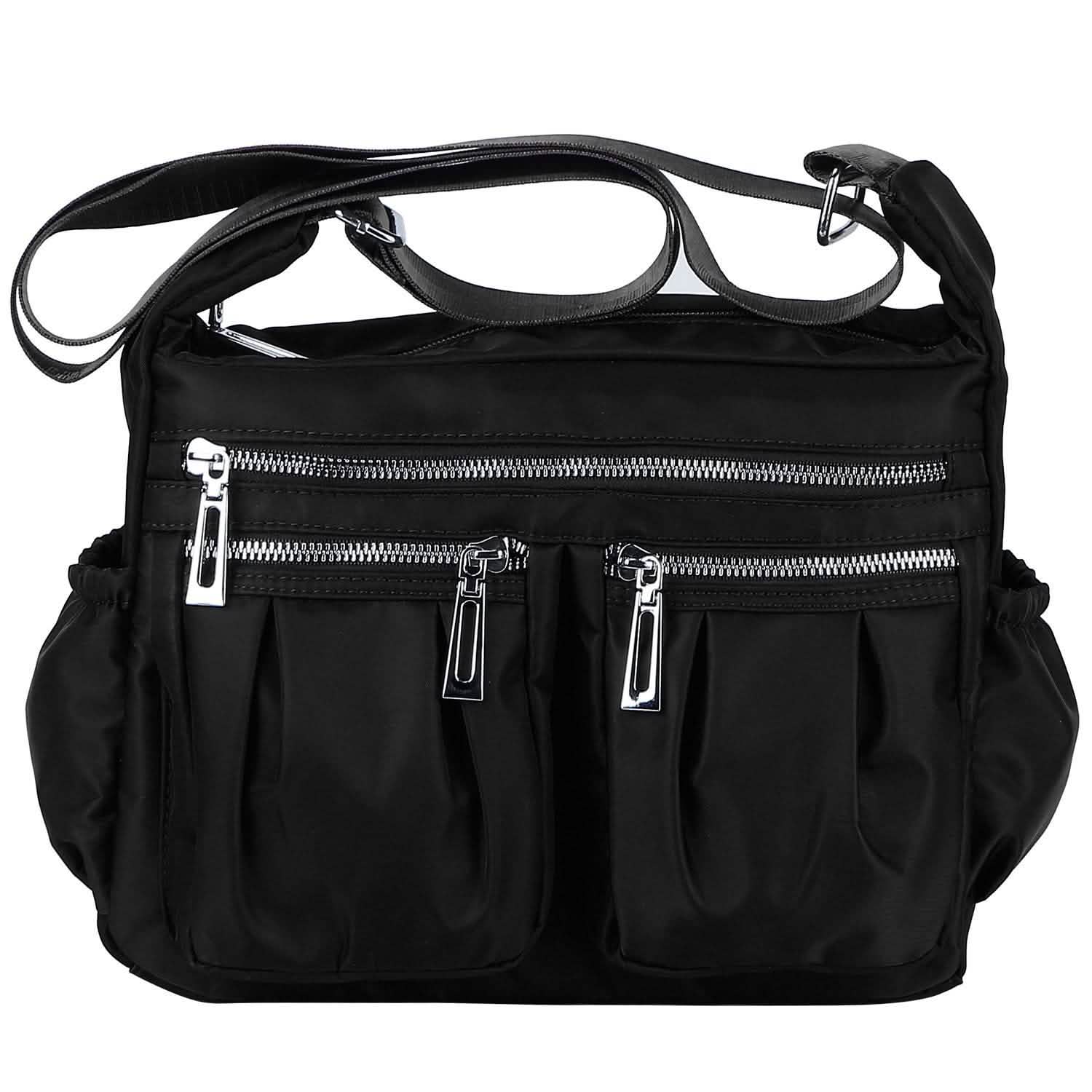 Women Multi-Pocket Shoulder Bag Black Handbags & Wallets - Tophatter Daily Deals